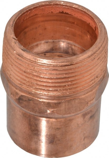 Mueller Industries - 1-1/2" Wrot Copper Pipe Adapter - C X M, Solder Joint - Exact Tooling