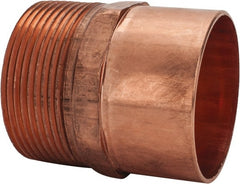 Mueller Industries - 2-1/2" Wrot Copper Pipe Adapter - C X M, Solder Joint - Exact Tooling
