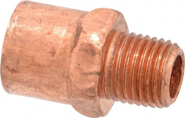 Mueller Industries - 1/2 x 1/4" Wrot Copper Pipe Adapter - C X M, Solder Joint - Exact Tooling