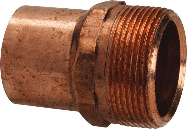 Mueller Industries - 1-1/2" Wrot Copper Pipe Adapter - FTG x M, Solder Joint - Exact Tooling