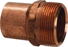 Mueller Industries - 1-1/2" Wrot Copper Pipe Adapter - FTG x M, Solder Joint - Exact Tooling