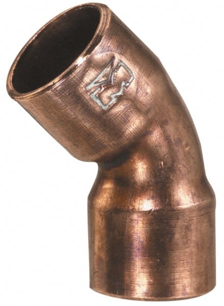 Mueller Industries - 4" Wrot Copper Pipe 45° Elbow - C x C, Solder Joint - Exact Tooling