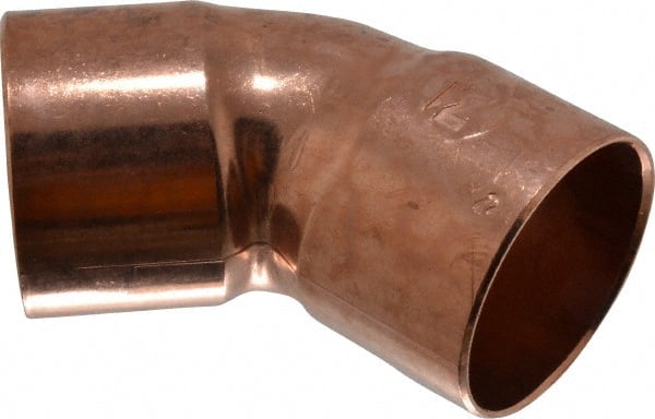 Mueller Industries - 1-1/2" Wrot Copper Pipe 45° Elbow - C x C, Solder Joint - Exact Tooling