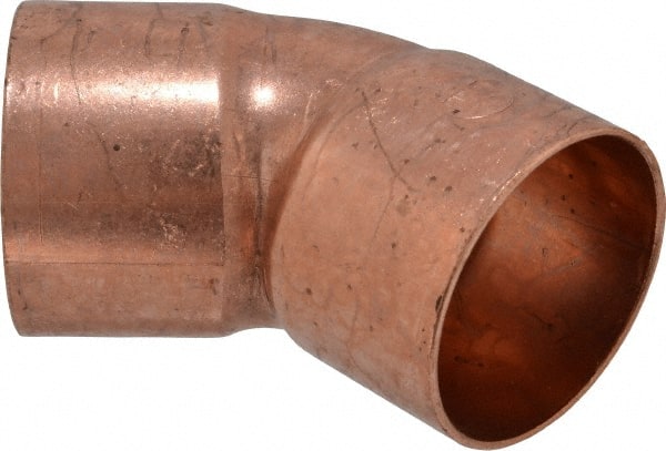 Mueller Industries - 2" Wrot Copper Pipe 45° Elbow - C x C, Solder Joint - Exact Tooling