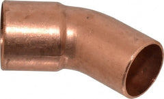Mueller Industries - 3/4" Wrot Copper Pipe 45° Elbow - FTG x C, Solder Joint - Exact Tooling