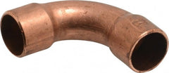 Mueller Industries - 3/8" Wrot Copper Pipe 90° Long Radius Elbow - C x C, Solder Joint - Exact Tooling