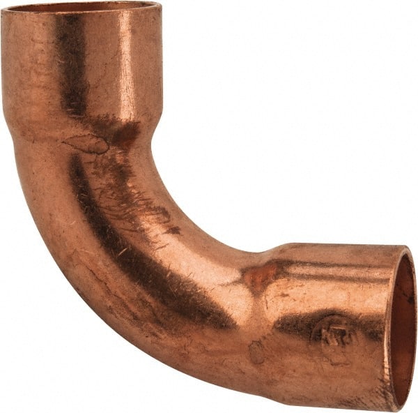 Mueller Industries - 1/2" Wrot Copper Pipe 90° Long Radius Elbow - C x C, Solder Joint - Exact Tooling