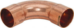 Mueller Industries - 1-1/2" Wrot Copper Pipe 90° Long Radius Elbow - C x C, Solder Joint - Exact Tooling