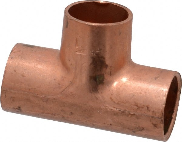 Mueller Industries - 1/4" Wrot Copper Pipe Tee - C x C x C, Solder Joint - Exact Tooling
