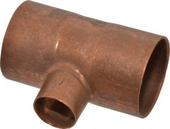 Mueller Industries - 1-1/2" Wrot Copper Pipe Tee - C x C x C, Solder Joint - Exact Tooling