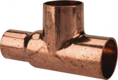 Mueller Industries - 1 x 3/4 x 1" Wrot Copper Pipe Tee - C x C x C, Solder Joint - Exact Tooling