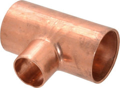Mueller Industries - 1-1/4 x 1-1/4 x 3/4" Wrot Copper Pipe Tee - C x C x C, Solder Joint - Exact Tooling
