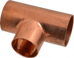 Mueller Industries - 1-1/2 x 1-1/2 x 1-1/4" Wrot Copper Pipe Tee - C x C x C, Solder Joint - Exact Tooling