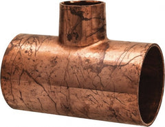 Mueller Industries - 1-1/2 x 1-1/2 x 3/4" Wrot Copper Pipe Tee - C x C x C, Solder Joint - Exact Tooling