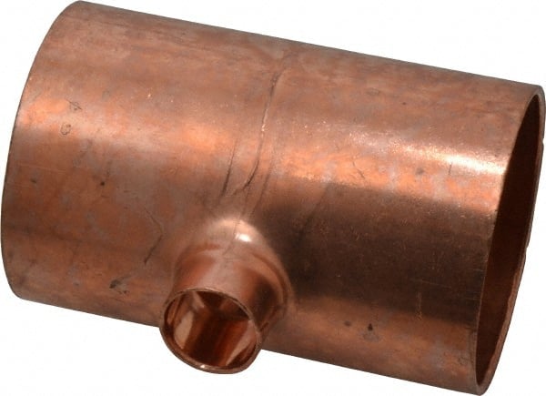 Mueller Industries - 2 x 2 x 1/2" Wrot Copper Pipe Tee - C x C x C, Solder Joint - Exact Tooling