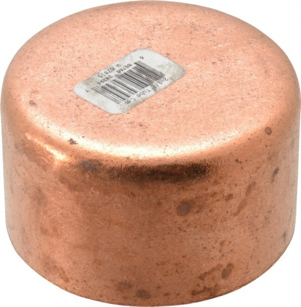 Mueller Industries - 2-1/2" Wrot Copper Pipe Tube Cap - C, Solder Joint - Exact Tooling