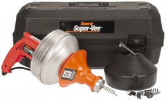 General Pipe Cleaners - Electric Battery Drain Cleaning Machine - For 3" Pipe, 500 Max RPM - Exact Tooling