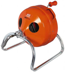 General Pipe Cleaners - For 3 to 4 Inch Pipe, 50 Inch Cable Length, Floor Model, Manual and Hand Drain Cleaner - Steel Drum - Exact Tooling