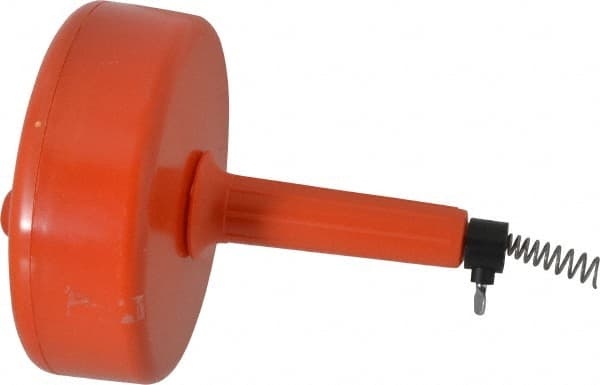 General Pipe Cleaners - For 1-1/4 to 2 Inch Pipe, 25 Foot Cable Length, Handheld, Manual and Hand Drain Cleaner - Plastic Drum - Exact Tooling