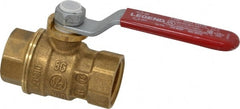 Legend Valve - 1/2" Pipe, Full Port, Brass Standard Ball Valve - Inline - One Way Flow, FNPT x FNPT Ends, Lever Handle, 600 WOG, 150 WSP - Exact Tooling