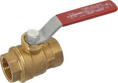Legend Valve - 3/4" Pipe, Full Port, Brass Standard Ball Valve - Inline - One Way Flow, FNPT x FNPT Ends, Lever Handle, 600 WOG, 150 WSP - Exact Tooling