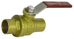 Legend Valve - 1" Pipe, Full Port, Brass Standard Ball Valve - Inline - One Way Flow, Soldered x Soldered Ends, Lever Handle, 600 WOG, 150 WSP - Exact Tooling