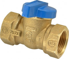 Legend Valve - 3/4" Pipe, Brass, Straight without Side Tap, Gas Ball Valve - 175 psi WOG Rating, Wedge Handle, FNPT x FNPT End Connections, 1 Piece - Exact Tooling