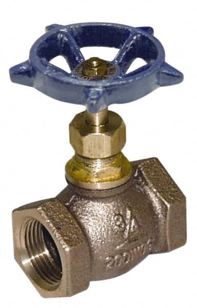 Legend Valve - 2" Pipe, FNPT Ends, Lead Free Brass Rising Stem Globe Valve - Lead Free Brass Disc, Threaded Bonnet, 200 psi WOG, 125 psi WSP, Class 125 - Exact Tooling