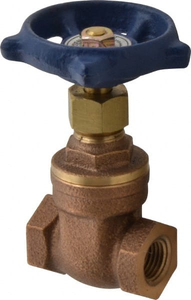 Legend Valve - 1/4" Pipe, Threaded Bronze Solid Wedge Stem Gate Valve - 200 WOG, 125 WSP, Screw-In Bonnet - Exact Tooling
