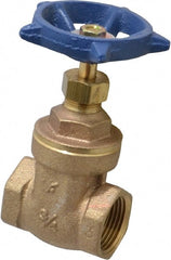 Legend Valve - 3/4" Pipe, Threaded Bronze Solid Wedge Stem Gate Valve - 200 WOG, 125 WSP, Screw-In Bonnet - Exact Tooling