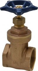 Legend Valve - 1-1/2" Pipe, Threaded Bronze Solid Wedge Stem Gate Valve - 200 WOG, 125 WSP, Screw-In Bonnet - Exact Tooling