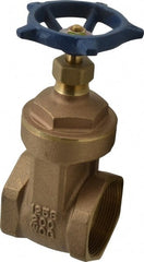 Legend Valve - 2" Pipe, Threaded Bronze Solid Wedge Stem Gate Valve - 200 WOG, 125 WSP, Screw-In Bonnet - Exact Tooling