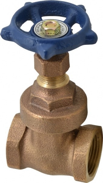 Legend Valve - 3/4" Pipe, Threaded Bronze Solid Wedge Stem Gate Valve - 200 WOG, 125 WSP, Screw Over Bonnet - Exact Tooling