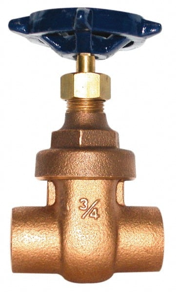 Legend Valve - 1-1/2" Pipe, Soldered Bronze Solid Wedge Stem Gate Valve - 200 WOG, 125 WSP, Screw Over Bonnet - Exact Tooling