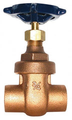 Legend Valve - 1-1/2" Pipe, Soldered Bronze Solid Wedge Stem Gate Valve - 200 WOG, 125 WSP, Screw Over Bonnet - Exact Tooling