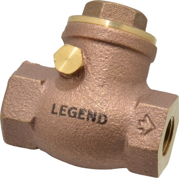 Legend Valve - 1/4" Brass Check Valve - Inline, FNPT x FNPT, 200 WOG - Exact Tooling