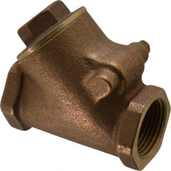 Legend Valve - 1" Bronze Check Valve - Y-Pattern, FNPT x FNPT, 300 WOG - Exact Tooling