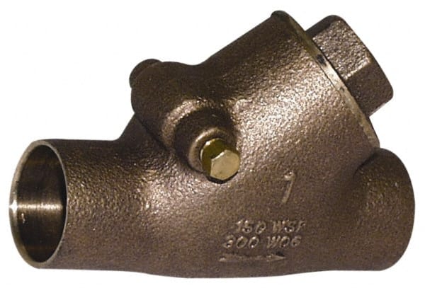Legend Valve - 1-1/4" Bronze Check Valve - Y-Pattern, Soldered x Soldered, 300 WOG - Exact Tooling