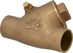 Legend Valve - 1" Bronze Check Valve - Y-Pattern, Soldered x Soldered, 300 WOG - Exact Tooling