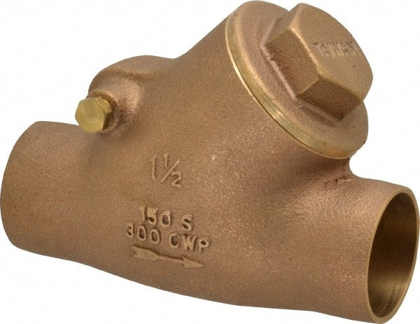 Legend Valve - 1-1/2" Bronze Check Valve - Y-Pattern, Soldered x Soldered, 300 WOG - Exact Tooling