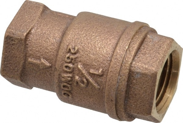 Legend Valve - 1/2" Bronze Check Valve - Inline, FNPT x FNPT, 250 WOG - Exact Tooling