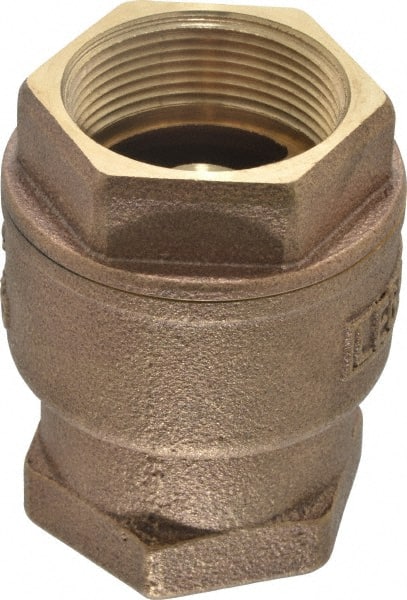 Legend Valve - 1-1/2" Bronze Check Valve - Inline, FNPT x FNPT, 250 WOG - Exact Tooling