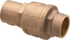 Legend Valve - 3/4" Bronze Check Valve - Inline, Soldered x Soldered, 250 WOG - Exact Tooling