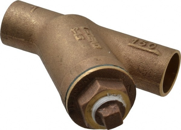 Legend Valve - 1" Pipe, Solder Ends, Bronze Y-Strainer - 300 psi WOG Rating, 150 psi WSP Rating - Exact Tooling