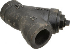Legend Valve - 1-1/2" Pipe, FNPT Ends, Cast Iron Y-Strainer - 500 psi WOG Rating, 250 psi WSP Rating - Exact Tooling