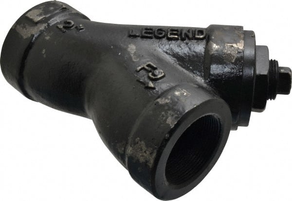 Legend Valve - 2" Pipe, FNPT Ends, Cast Iron Y-Strainer - 500 psi WOG Rating, 250 psi WSP Rating - Exact Tooling