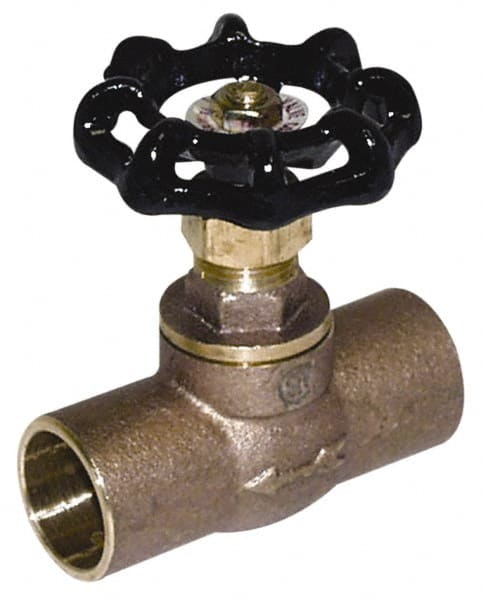 Legend Valve - 3/4" Pipe, 125 psi WOG Rating, Lead Free Brass, Stop Valve - Handwheel Handle, C x C Sweat End Connections - Exact Tooling