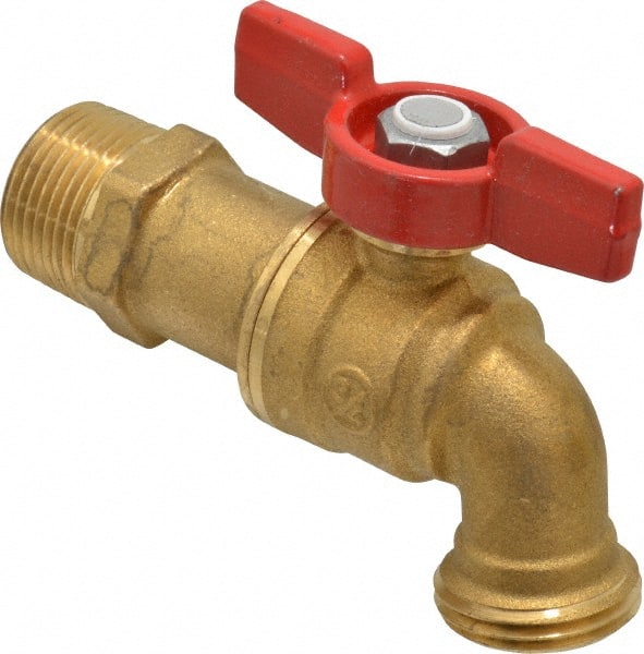 Legend Valve - 3/4 Inch Pipe, 125 psi WOG Rating, Brass Hose Bibb, Stop Valve - Exact Tooling