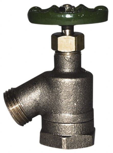 Legend Valve - 1/2" Pipe, Lead Free Brass Bent Nose Garden Valve, Sillcock - Handwheel Handle, FNPT x MGHT End Connections, 125 psi WOG Rating - Exact Tooling