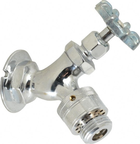 Legend Valve - 3/4" Pipe, Chrome Plated Brass Sillcock with Vacuum Breaker - Handwheel Handle, FNPT x GHT End Connections, 125 psi WOG Rating - Exact Tooling